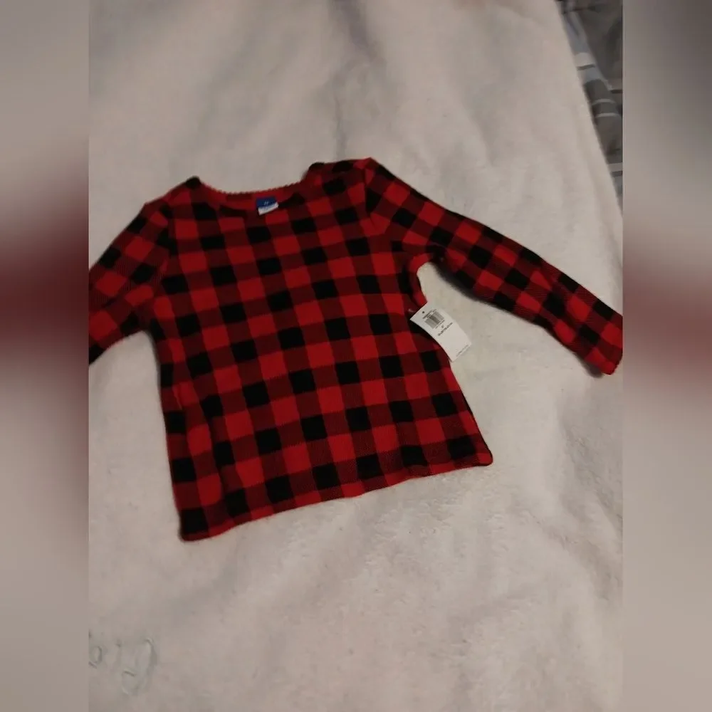 Old Navy Printed Long-Sleeve Thermal-Knit T-Shirt NWT